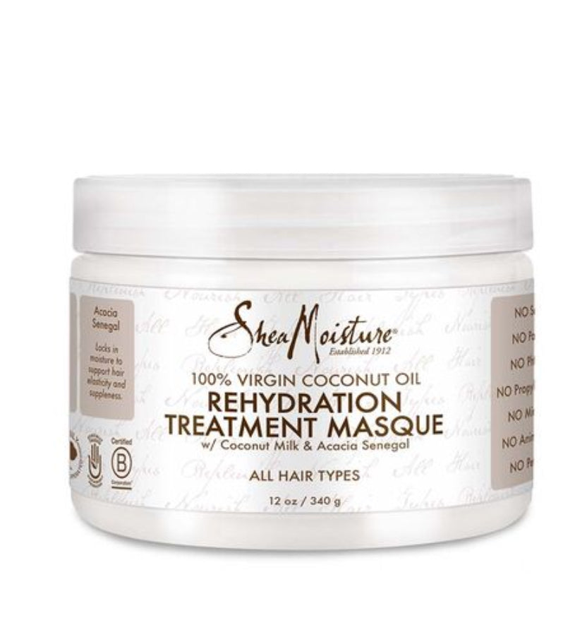Shea Moisture 100% Virgin Coconut Oil—Rehydration Treatment Masque 10.5 fl
