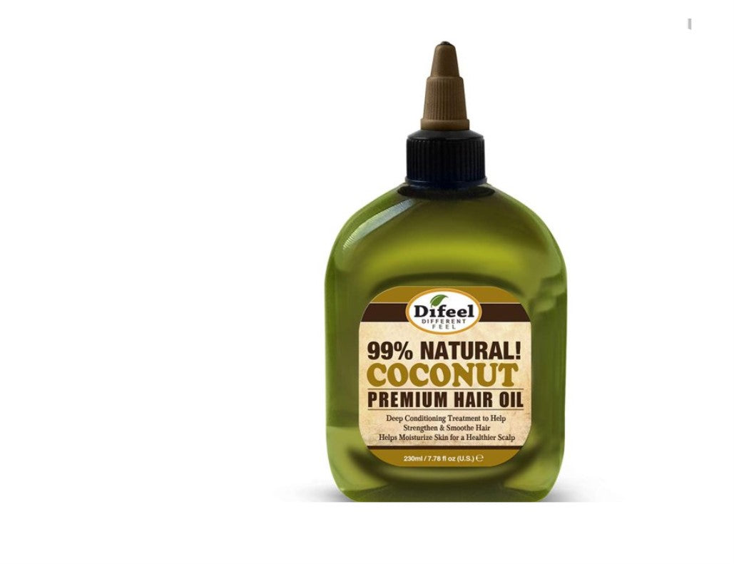 Difeel Premium 99% Natural Deep Conditioning Coconut Hair Oil 2 oz
