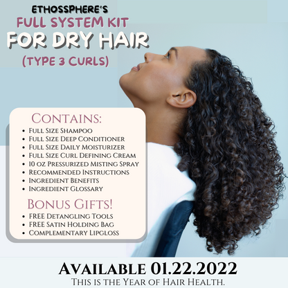 EthosSphere's Full System Kit for Dry Hair (Type 3 Hair)