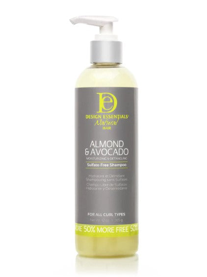 Design Essentials Almond & Avocado—Moisturizing & Detangling Sulfate-Free Shampoo