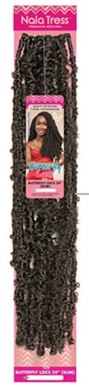 Janet Collection—Crochet Braids Nala Tress Butterfly Locs 24" (SLIM)