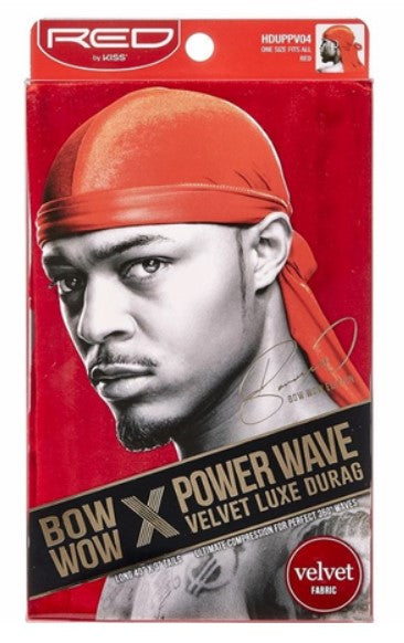 BOW WOW Power Wave Velvet Luxe Durag—Red