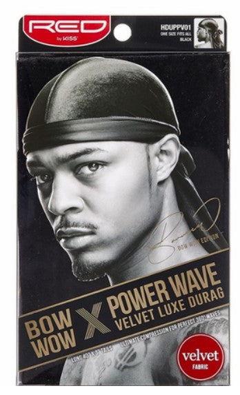 BOW WOW Power Wave Velvet Luxe Durag—Black