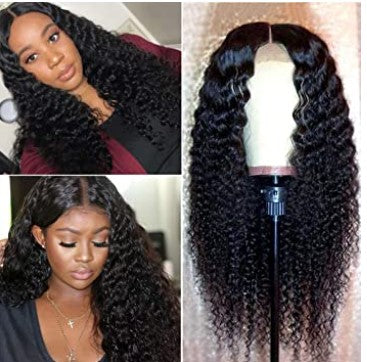 Gabrielle Store—4x4 Lace Front Kinky Curly (150% Density, Pre-Plucked, With Baby Hair)
