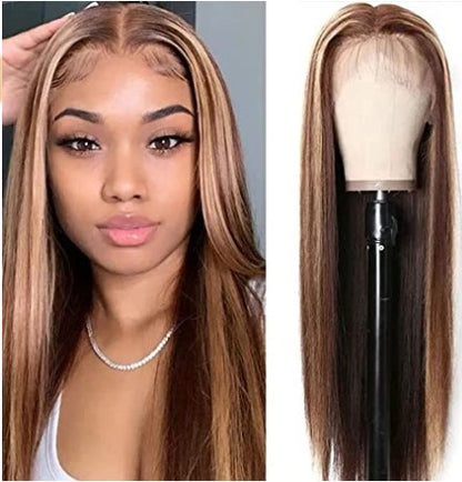 UNICE Store—Ombre Blonde Highlight 13x4  Lace Front (Pre-Plucked, With Baby Hairs)