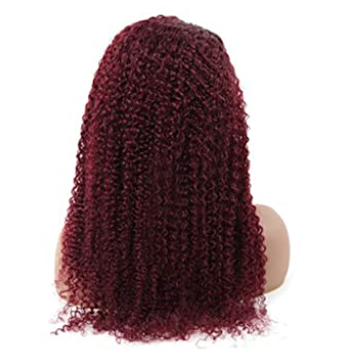 ISEE Hair—13x4 Lace Front Burgundy Kinky Curly 26"