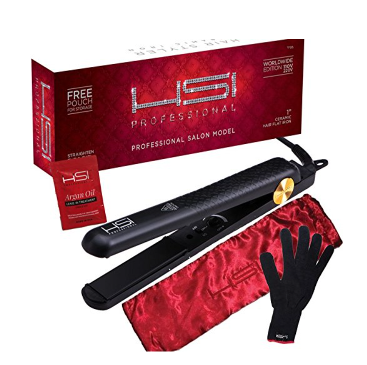 HSI Professional Flat Iron with Gloves